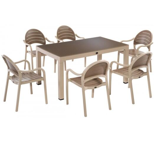 senza-trapezaria-s-7-polypropylene-20458-88426 Senza Tραπεζαρία 150x90cm Cappuccino/desert brown - Image 1