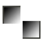 Σετ 2 Καθρεφτες Τοιχου Fylliana Charles Ανθρακι 60x60εκ