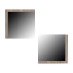 Σετ 2 Καθρεφτες Τοιχου Fylliana Charles Grey Oak 60x60εκ