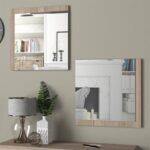 Σετ 2 Καθρεφτες Τοιχου Fylliana Charles Grey Oak 60x60εκ - Image 2