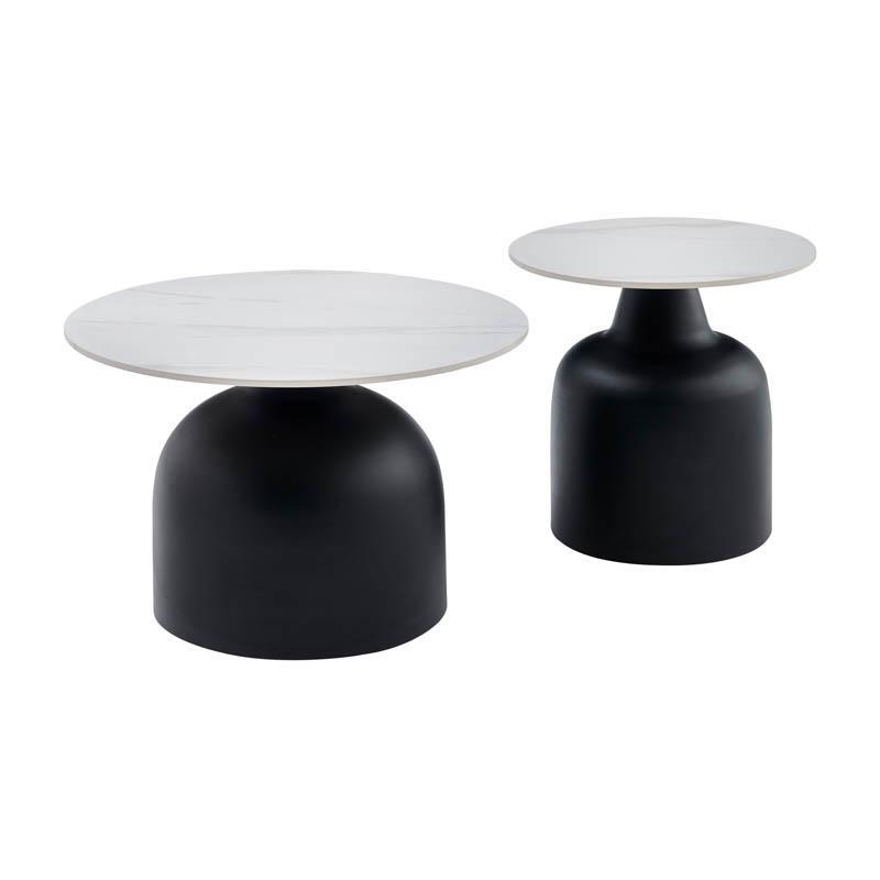 set-2-trapezakia-salonioy-fylliana-setrina-leyko-mayro-chroma-70x4650x48ek1765266901 Σετ 2 Τραπεζακια Σαλονιου Fylliana "Setrina" Λευκο-Μαυρο Χρωμα 70x46+50x48εκ - Image 1