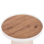 Σετ 2τμχ Τραπεζια Σαλονιου Duncan HM21082 MDF Κρεμ Και Κεραμικο Top φ80εκ & φ45εκ - Image 5