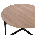 Σετ 2τμχ Τραπεζια Σαλονιου Ronda HM21089.02 MDF Σοναμα φ80εκ & φ50εκ - Image 5