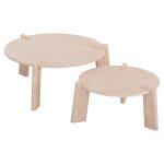 Σετ 2τμχ Τραπεζια Σαλονιου Equil HM9943.01 MDF Με Μελαμινη-Φυσικο 66x66εκ + 87x87εκ - Image 3