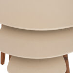 Σετ 3 Βοηθητικα Τραπεζακια Prantis HM10734.02 Fiber Cement Μπεζ-Ποδια Ακακιας - Image 5