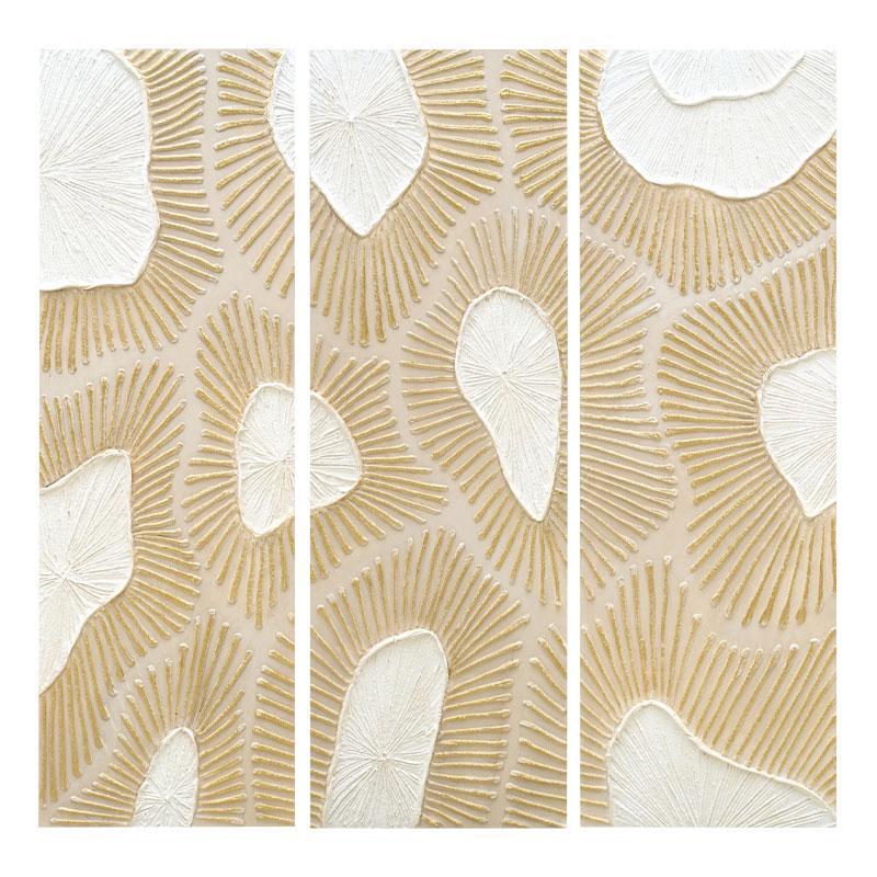 set-3-pinakes-se-kamba-fylliana-fl25490-mpez-leyko-chryso-30x3x90ek1748589003 Σετ 3 Πινακες Σε Καμβα Fylliana FL25490 Μπεζ-Λευκο-Χρυσο 30x3x90εκ - Image 1