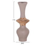 Σετ 3τμχ Διακοσμητικα Βαζα Δαπεδου Nebula HM21139.01 Fiber Cement-Ξυλο Τεακ - Image 4