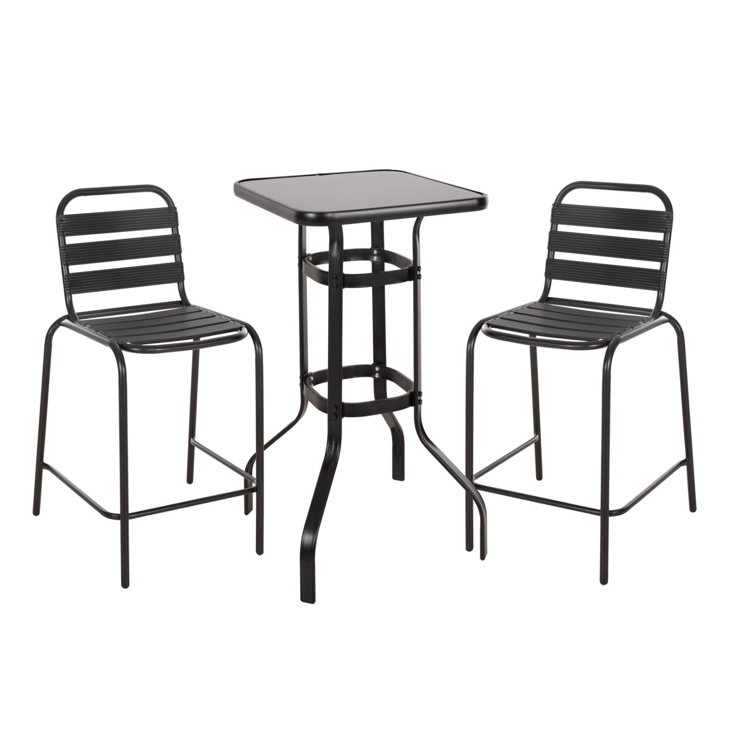 set-3tmch-exoterikoy-choroy-fb921055-may Σετ 3τμχ Εξωτερικου Χωρου Laura HM21054.03 Μαυρο Μεταλλο & Αλουμινιο - Image 1