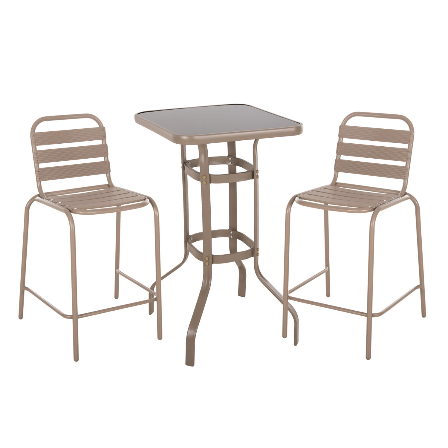 set-3tmch-exoterikoy-choroy-fb921056-sam Σετ 3τμχ Εξωτερικου Χωρου Laura HM21054.04 Σαμπανι Μεταλλο & Αλουμινιο - Image 1