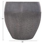 Σετ 3τμχ Γλαστρες Σειρα Gardener HM4725 Fiberclay-Σε Σκουρο Cement Χρωμα φ55x54υεκ - Image 3
