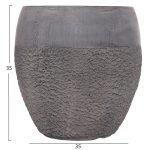 Σετ 3τμχ Γλαστρες Σειρα Gardener HM4725 Fiberclay-Σε Σκουρο Cement Χρωμα φ55x54υεκ - Image 5