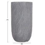 Σετ 3τμχ Γλαστρες Κυλινδροι Σειρα Gardener HM4720 Fiberclay-Χρωμα Cement φ44x79υεκ - Image 3