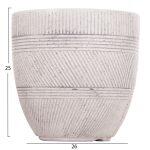 Σετ 4τμχ Γλαστρες Στρογγυλες Σειρα Gardener HM4719 Fiberclay-Χρωμα Cement φ44x43υεκ - Image 6