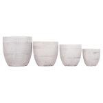 Σετ 4τμχ Γλαστρες Στρογγυλες Σειρα Gardener HM4719 Fiberclay-Χρωμα Cement φ44x43υεκ - Image 7