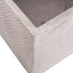 Σετ 4τμχ Γλαστρες Τετραγωνες Gardener HM4730 Fiberclay Γκρι Cement 37x37x32υεκ. - Image 10