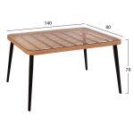 Σετ 5τμχ Allegra Wicker Με Τραπεζι 140x80χ78υ Μπεζ & Μαυρο Χρωμα HM10508 - Image 4
