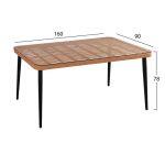 Σετ 7τμχ Allegra Wicker Με Τραπεζι 160x90x78υ Μπεζ & Μαυρο Χρωμα HM10513 - Image 5