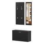Σετ Εισοδου Με Καθρεπτη Vern HM2476.02 Μελαμινη Σε Wenge 80x27x175υεκ