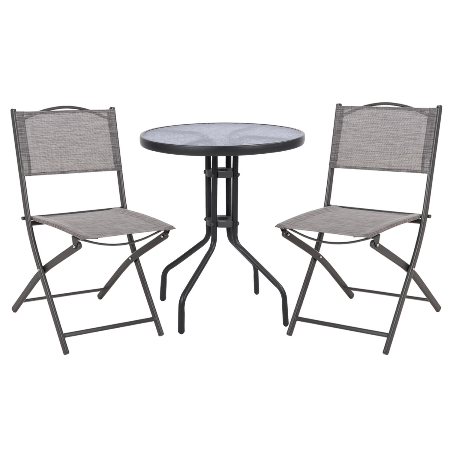 set-exchoroy-3tmch-fb921037-metalliko-st Σετ Εξ.χωρου 3τμχ Lima HM21038.01 Τραπεζι Lima & 2 Πτυσσομενες Καρεκλες Γκρι - Image 1