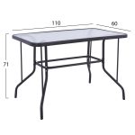 Σετ Εξ.χωρου 5τμχ Mag HM21033.01 Τραπεζι Adam & 4 Πτυσσομενες Καρεκλες Γκρι - Image 2