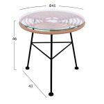 Σετ Εξωτερικου Χωρου 3τμχ Allegra HM10335 Μπεζ Wicker-Μεταλλο - Image 3