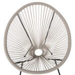Σετ Εξωτερικου Χωρου 3τμχ Acapulco HM11861.03 P.e.rattan Εκρου-Μεταλλο Σε Μαυρο - Image 5