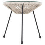 Σετ Εξωτερικου Χωρου 3τμχ Acapulco HM11861.03 P.e.rattan Εκρου-Μεταλλο Σε Μαυρο - Image 8