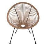 Σετ Εξωτερικου Χωρου 3τμχ Acapulco HM21100 Twisted Wicker-Μεταλλο - Image 4