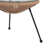 Σετ Εξωτερικου Χωρου 3τμχ Acapulco HM21100 Twisted Wicker-Μεταλλο - Image 8