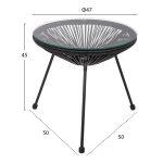 Σετ Εξωτερικου Χωρου 3τμχ Acapulco HM21101 P.e.rattan-Μεταλλο Σε Μαυρο - Image 3