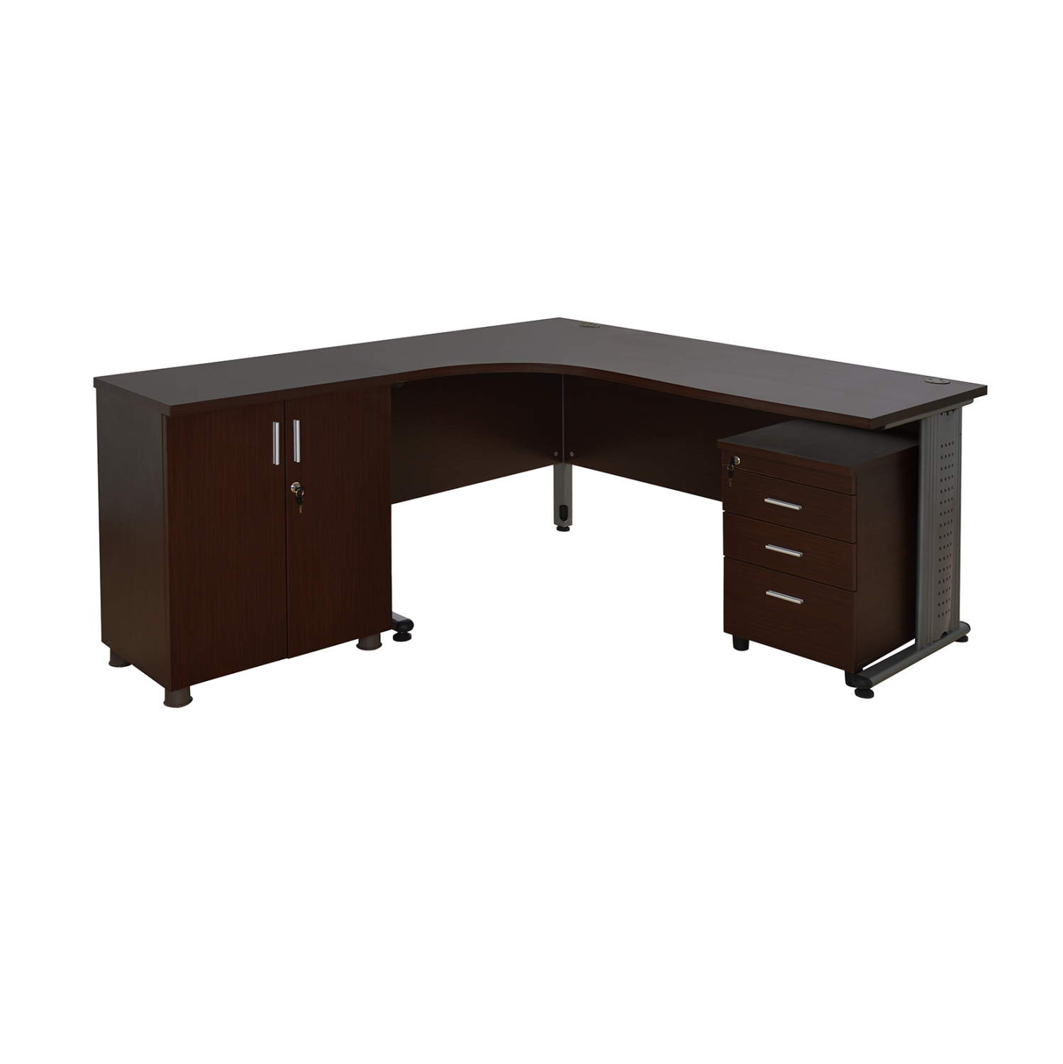 set-grafeioy-3tmch-se-chroma-wenge-fb102 Σετ Γραφειου 3τμχ Σε Χρωμα Wenge HM10204.02L - Image 1