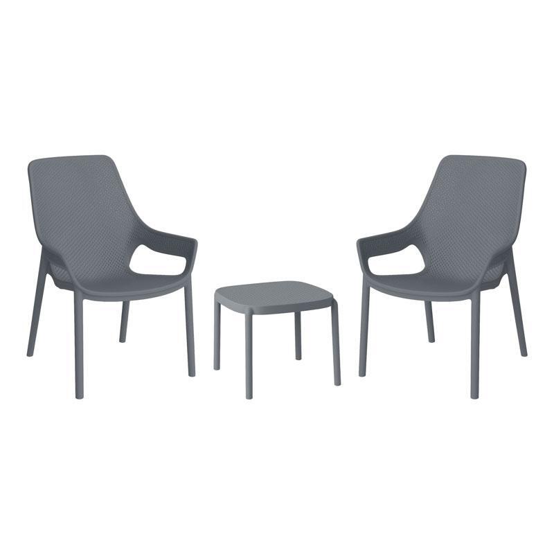 set-kipoy-polythrona-kai-trapezaki-fylliana-selavia-me-uv-prostasia-skoyro-gkri-chroma1761921304 Σετ 2 Καρεκλες Κηπου Και Τραπεζακι Fylliana “Selavia” Με Uv Προστασια Σκουρο Γκρι Χρωμα - Image 1