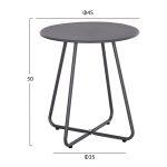 Σετ Lounge 3tmx Εξ.χωρου Orego HM21107.01 Αλουμινιο & Μεταλλο Σε Σκουρο Γκρι - Image 3