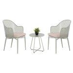 Σετ Lounge 3tmx Εξ.χωρου Orego HM21107.06 Αλουμινιο & Μεταλλο Σε Φυστικι