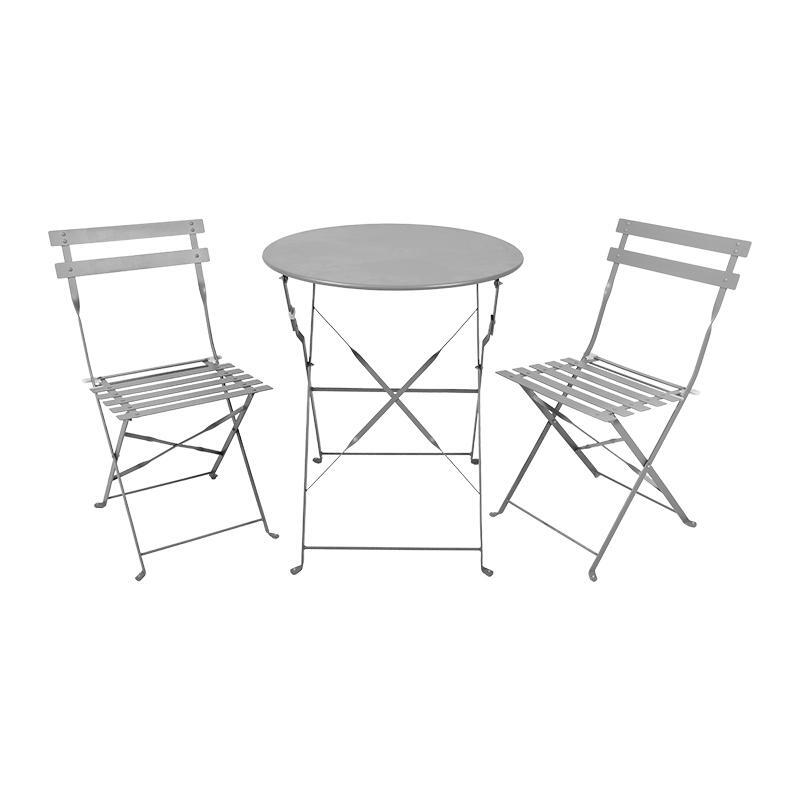 set-metalliko-trapezi-kipoy-me-2-karekles-fylliana-rollin-gkri-chroma-60x70ek1747825511 Σετ Μεταλλικο Τραπεζι Κηπου Με 2 Καρεκλες Fylliana Rollin Γκρι Χρωμα 60x70εκ - Image 1
