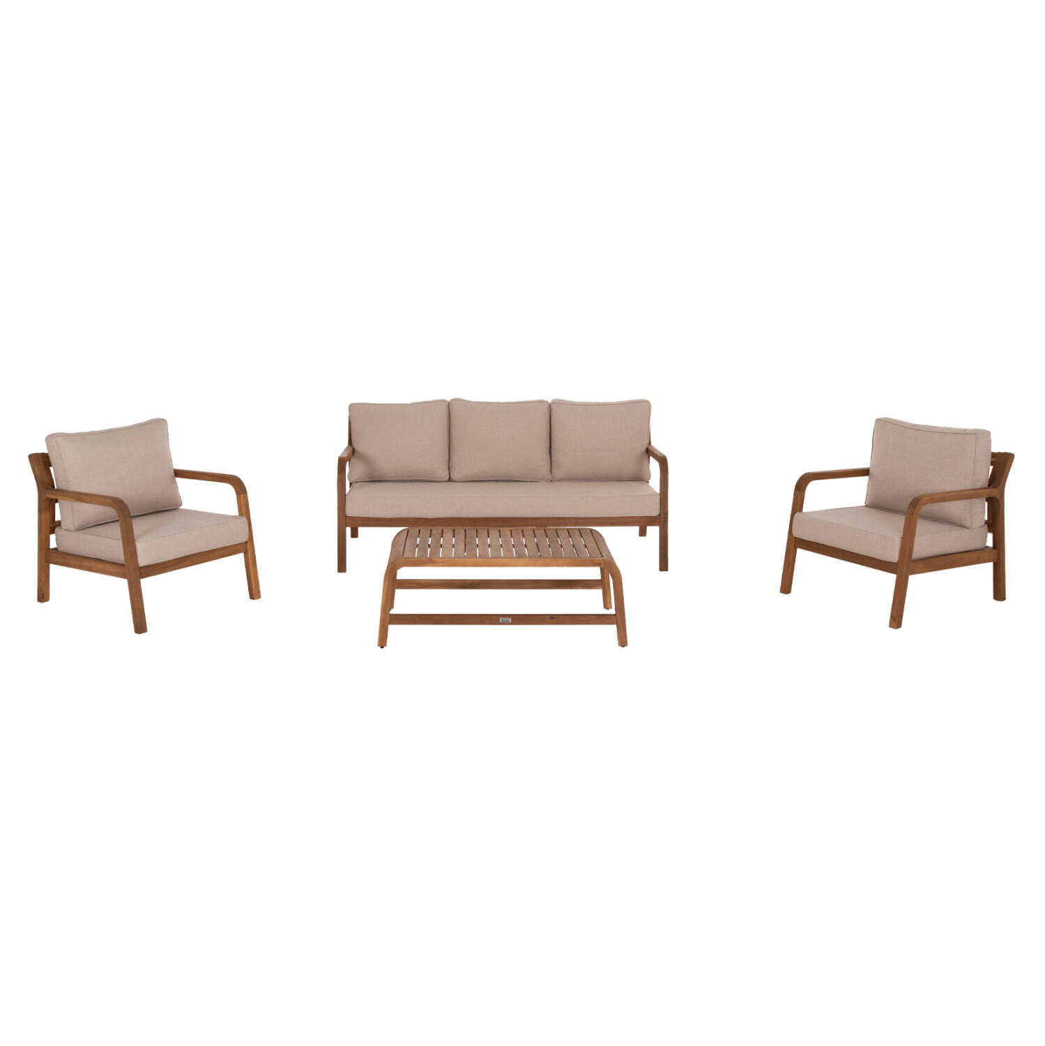 set-saloni-4tmch-fb96534-xylo-akakias-ma Σετ Σαλονι 4τμχ Portia HM6534 Ξυλο Ακακιας--Μαξιλαρια Σε Ανοιχτο Μπεζ - Image 1