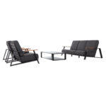 Σετ Σαλονι 4τμχ Laith HM6551.01 Αλουμινιο & Μαξιλαρια Γκρι - Image 6