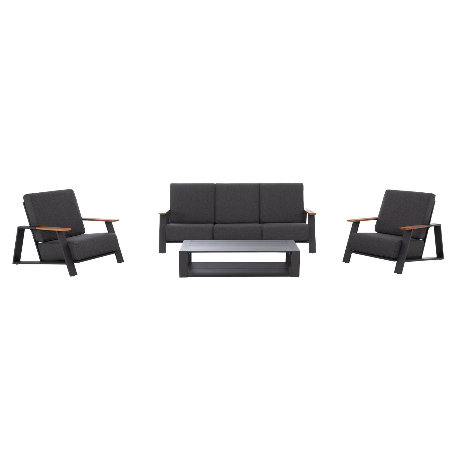 set-saloni-4tmch-fb9655101-aloyminio-max Σετ Σαλονι 4τμχ Laith HM6551.01 Αλουμινιο & Μαξιλαρια Γκρι - Image 1