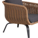 Σετ Σαλονι 5τμχ Stern HM6555.01 Γκρι Αλουμινιο & Olefin--Twist Wicker Σε Φυσικο - Image 9