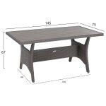 Σετ Σαλονι Γωνια & Τραπεζι Carson HM6078.01 Γκρι Συνθ.rattan-Μαξιλαρια - Image 3