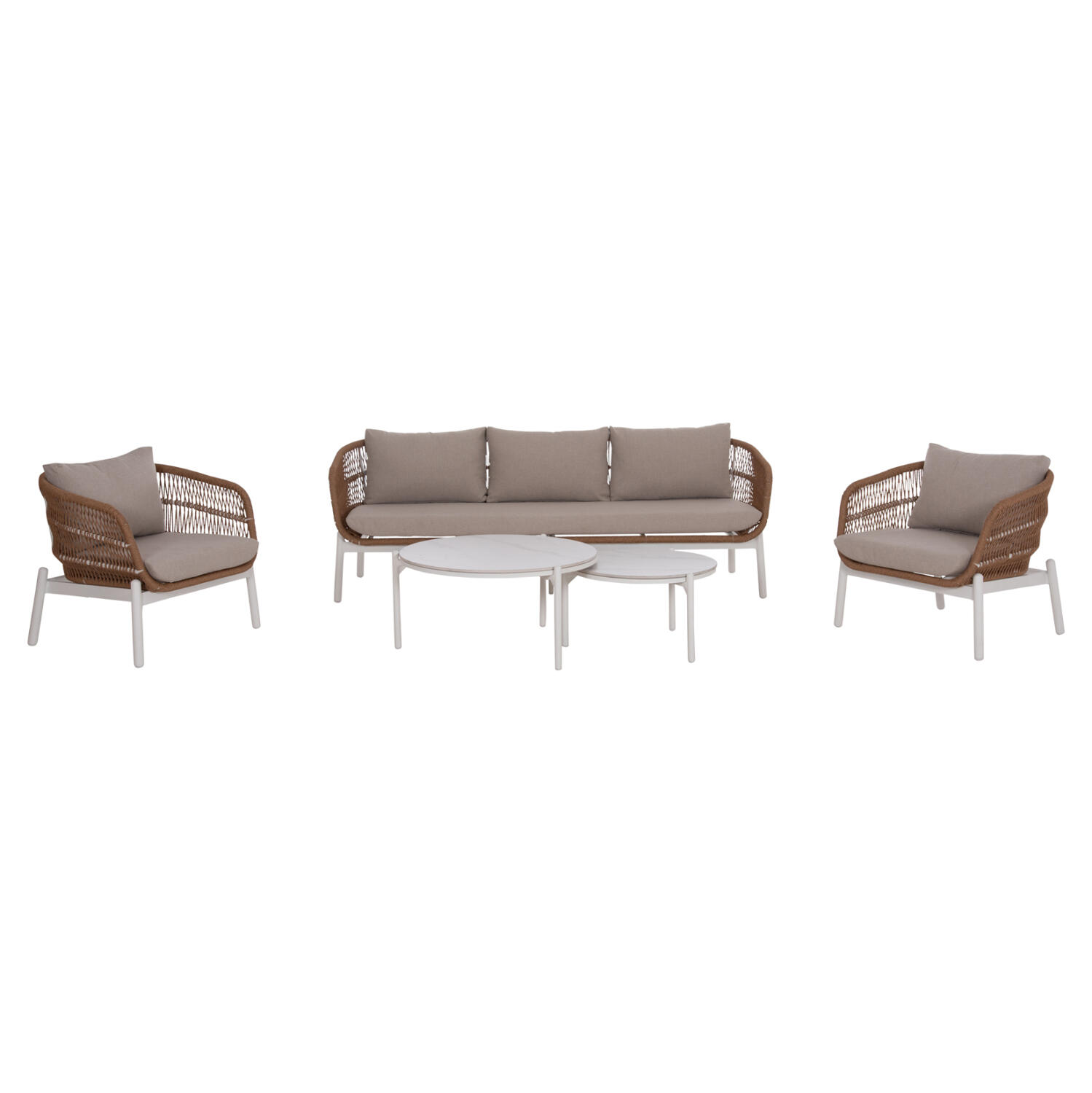 set-saloni-exchoroy-5tmch-fb9647003-aloy Σετ Σαλονι Εξ.χωρου 5τμχ Memfis HM6470.03 Αλουμινιο-Σχοινι-Κεραμικο Top--Λευκο - Image 1