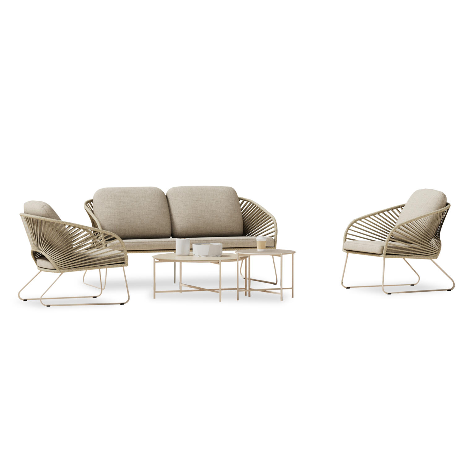 set-saloni-exchoroy-5tmch-fb9650402-meta Σετ Σαλονι Εξ.χωρου 5τμχ Vermont HM6504.02 Μεταλλο-Σχοινι-Γυαλι--Μπεζ - Image 1