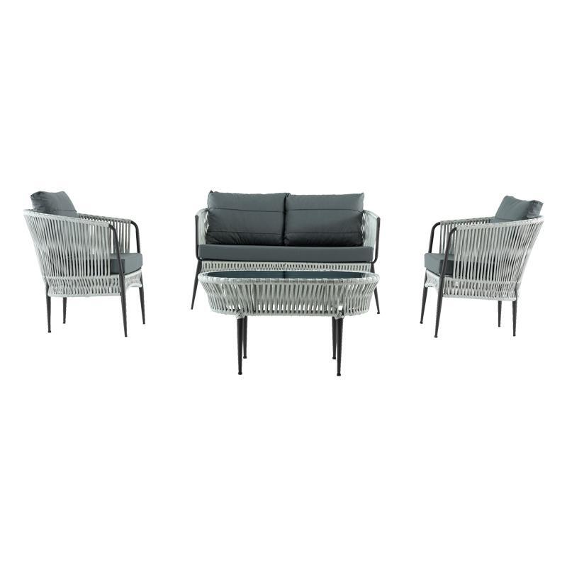 set-saloni-exochis-aloyminioy-4-tmch-fylliana-lines-skoyro-gkri-anthraki-me-2thesio-kanape1714023005 Σετ Σαλονι Εξοχης Αλουμινιου 4 Τμχ Fylliana Lines Σκουρο Γκρι-Ανθρακι Με 2θεσιο Καναπε - Image 1