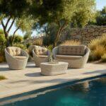 Σετ Σαλονι Εξοχης Fylliana Aluminium "Komal" Cappuccino Χρωμα - Image 2
