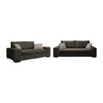 Σετ Σαλονι Fylliana New Toulouse Taupe Υφασμα Με Mocca Μαξιλαρια