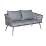 Σετ Σαλονι Κηπου 4 Τεμαχια Fylliana Casablanca Γκρι Χρωμα 155x72x68εκ - Image 3