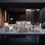 Σετ Σαλονι Κηπου 4τμχ Fylliana Marrakesh Λευκο Χρωμα 189x73x72εκ - Image 2