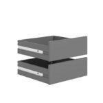 Σετ Συρταρια 2f Γκρι Χρωμα 45x42x16εκ
