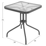 Σετ Τραπεζαριας 3τμχ Με 2 Καρεκλες & 1 Τραπεζι 60x60 HM5183.01 - Image 2