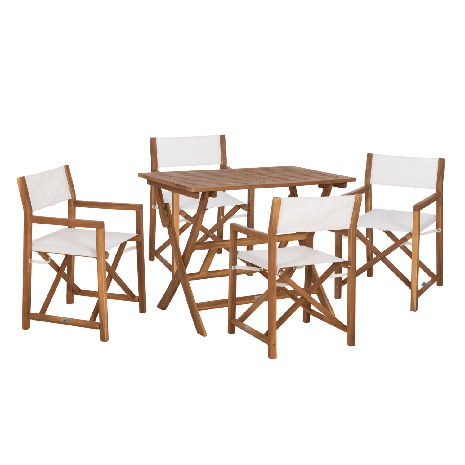 set-trapezarias-5tmch-exchoroy-fb9109860 Σετ Τραπεζαριας 5τμχ Εξ.χωρου Soul HM10986.02 Ξυλο Ακακιας--Εκρου Textilene - Image 1